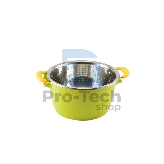 Plastic bowl with strainer 53037