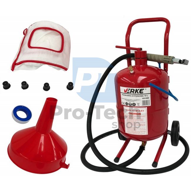 Mobile sandblaster 19l with wheels 09916