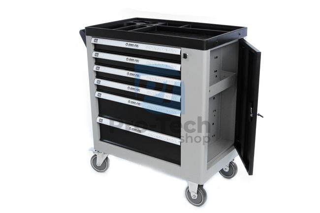 Assembly trolley with tools 6 drawers with cabinet 250 pcs 09435