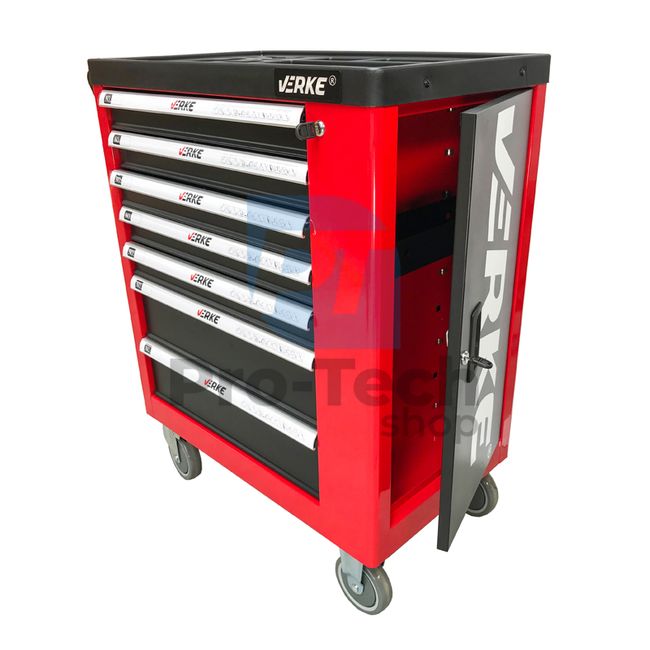 Assembly trolley with tools 7 drawers with cabinet 250 pcs 10957