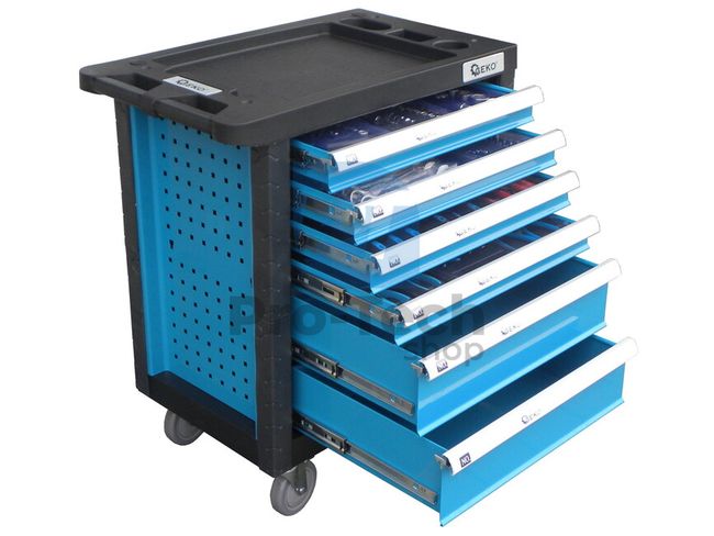 Assembly trolley with tools, 6 drawers 199pcs 00159