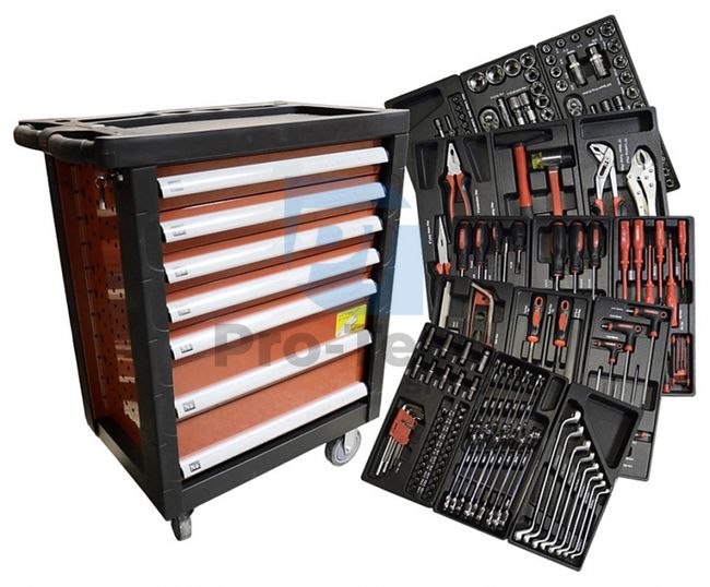 Assembly trolley with tools 7 drawers 272 pcs 00161