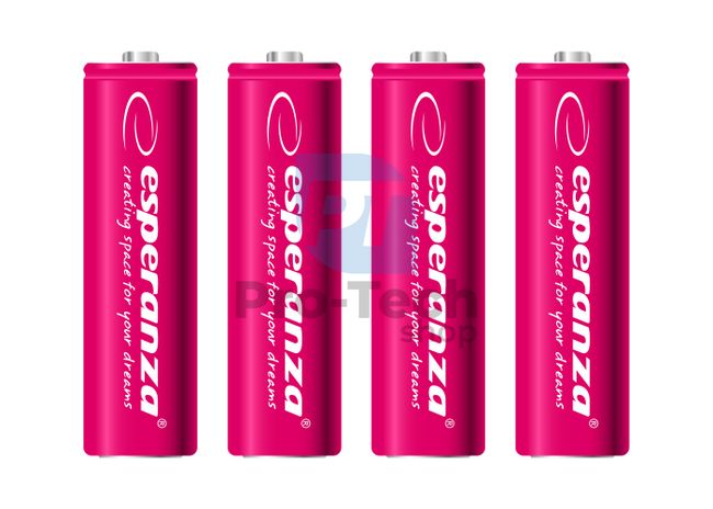 Rechargeable battery NI-MH AA 2000mAh 4pcs, red 73332