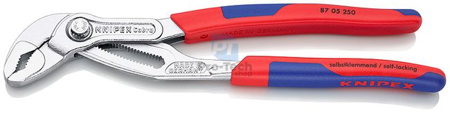 Adjustable Cobra Pliers 250 mm chrome-plated with multi-component handles KNIPEX 08424