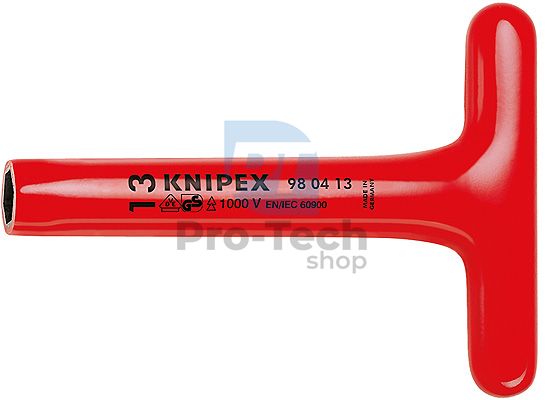 Socket wrench 17 mm with T handle 200 mm KNIPEX 08834