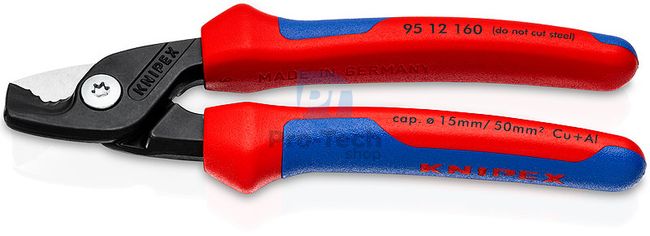 Cable cutters 160mm with multi-component handles KNIPEX 16195