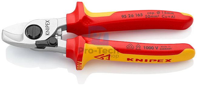 Shears for cables 165mm insulated with opening spring KNIPEX 13442