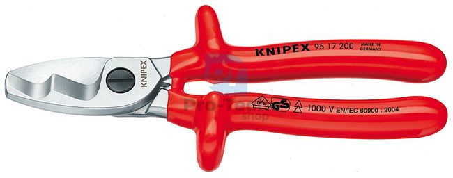 Cable cutter 200 mm with two cutting edges with dipped insulation KNIPEX 08561