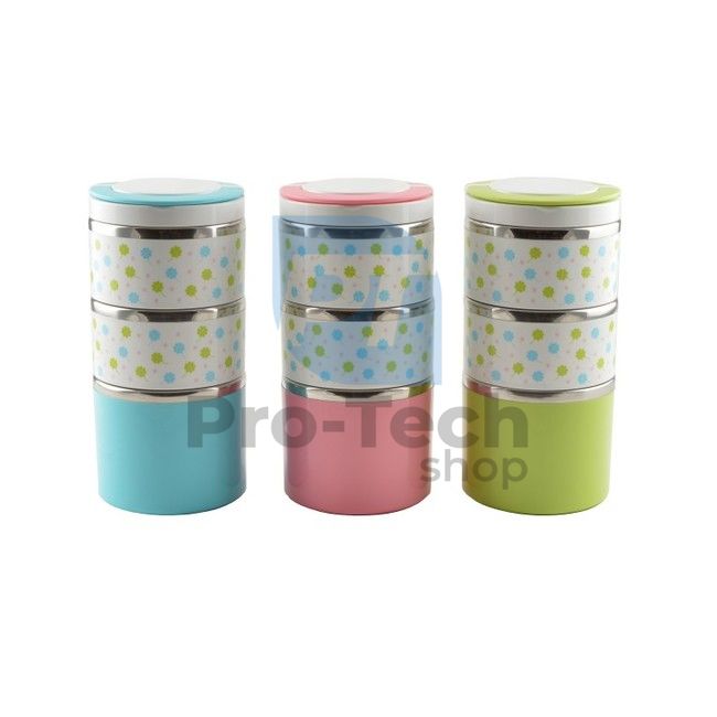 Stainless steel 3-piece lunch box 1l 52907