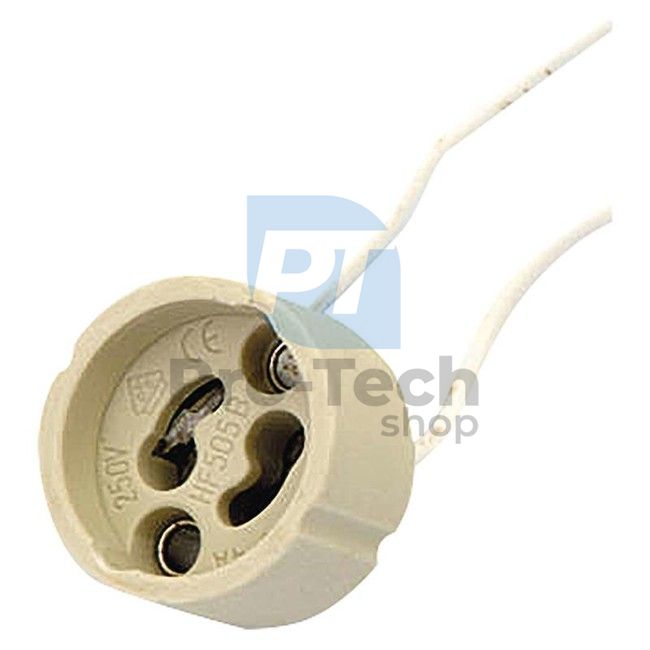 Bulb socket GU10 ceramic 250V/2A, white 70583