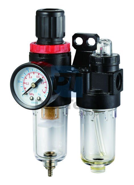 Skimmer with pressure gauge, regulator and grease nipple 1/4" 00266