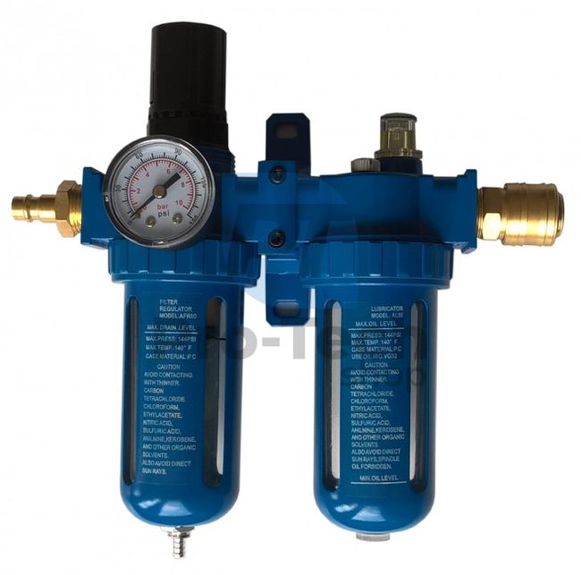 Grease trap with pressure gauge, regulator and grease lubrication 1/2" Pro 02396