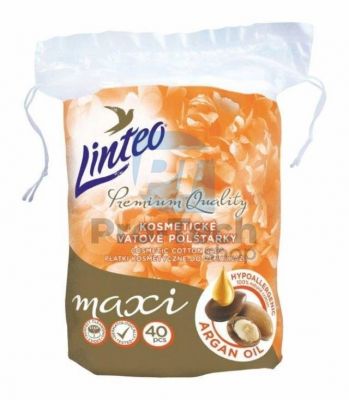 Makeup remover pads maxi oval 40pcs argan oil LINTEO PREMIUM 30419