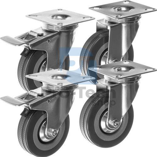 Swivel wheels - set of 4 with brakes Malatec 22537 75965