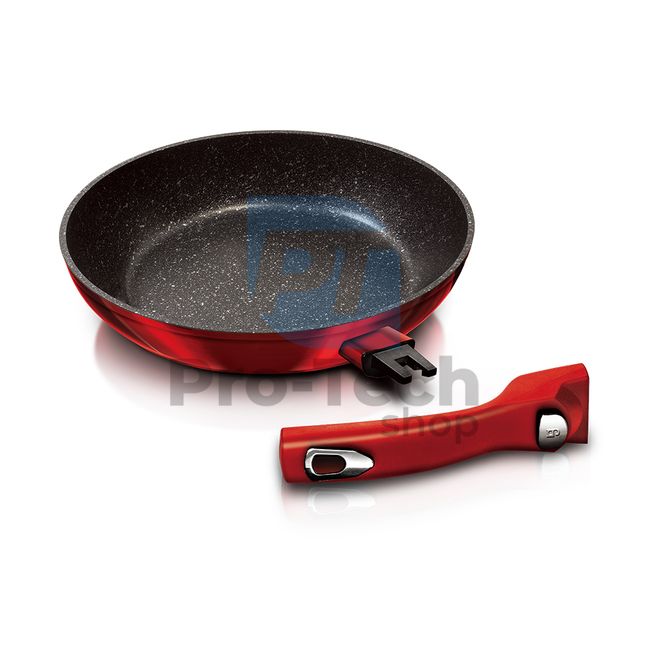 Pan with marble surface and removable handle 28cm METALLIC LINE BURGUNDY EDITION 19062