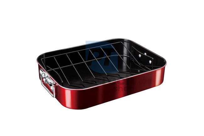 Baking pan with titanium surface and holder BURGUNDY 19143