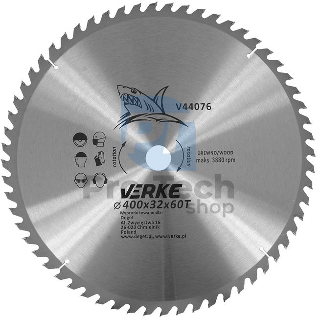 Saw Blade 400mm 60T 32mm + Reducers 80122