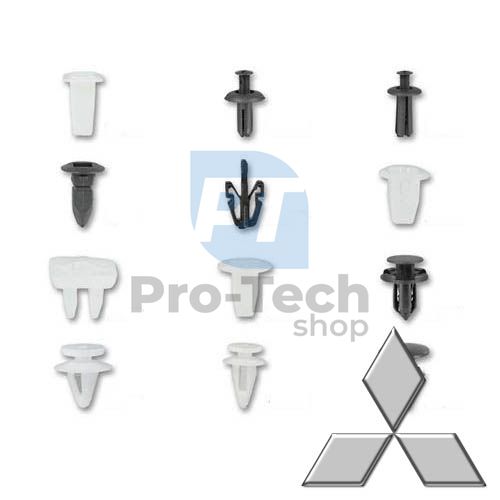 Plastic connecting pins and clips 370pcs MITSUBISHI profi Asta A-TC009 10455