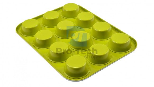 12-piece muffin tin with ceramic surface GREEN 50831