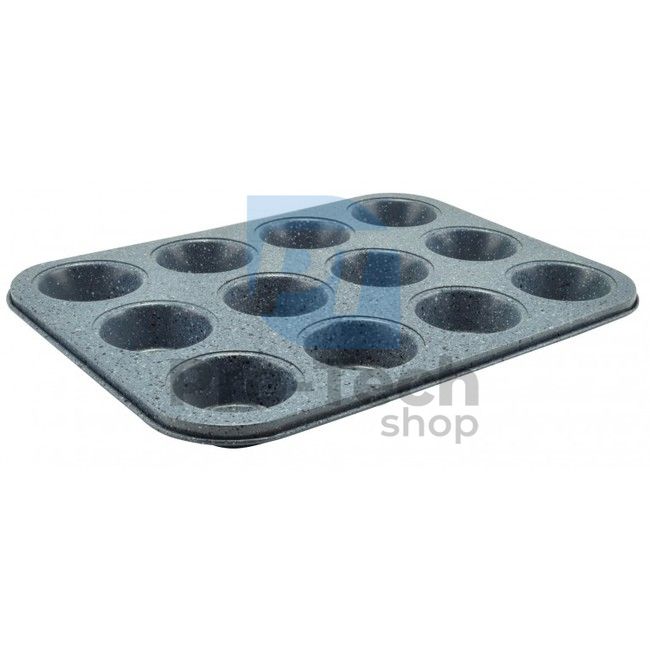 12-piece muffin tray with marble surface Grey 51404