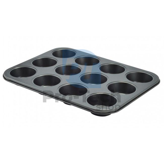 12-piece muffin tin with non-stick surface Black 51384