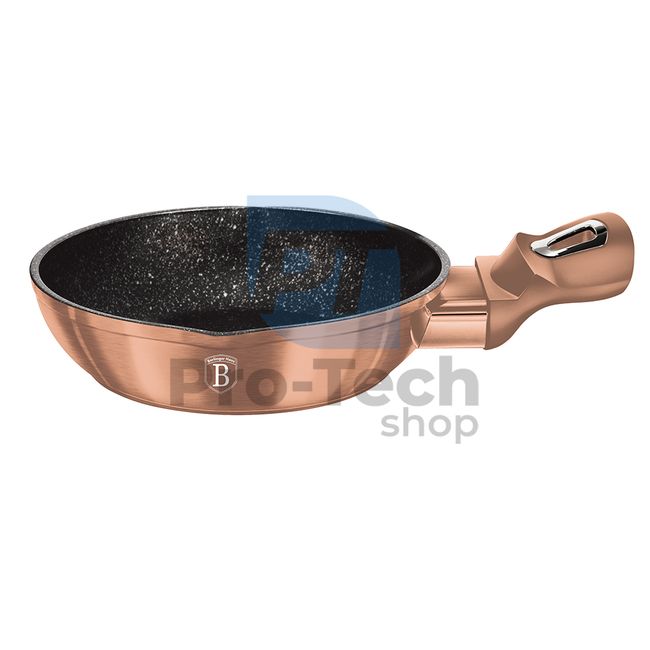 Shallow pot with marble surface 16cm METALLIC LINE ROSE GOLD EDITION 19423