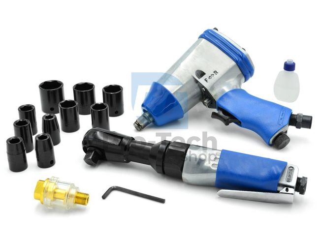 Pneumatic tool set 2pcs - 14 piece set 00258