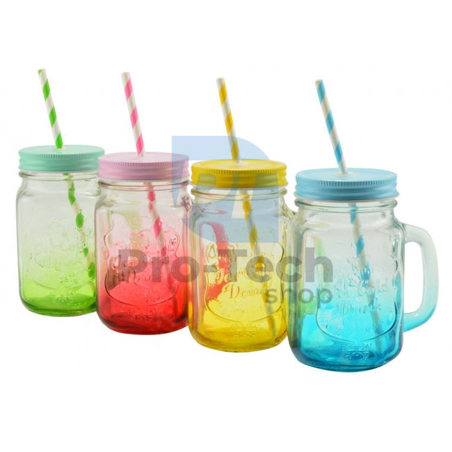 Cup with lid and straw 450ml 53626