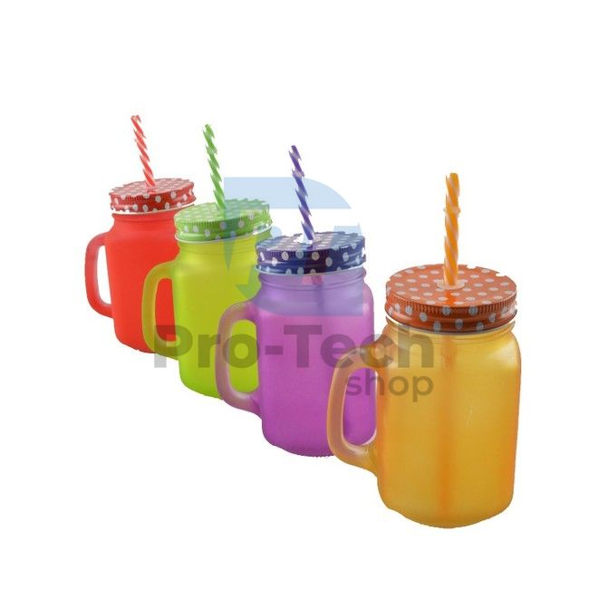 Cup with lid and straw 450ml 52865