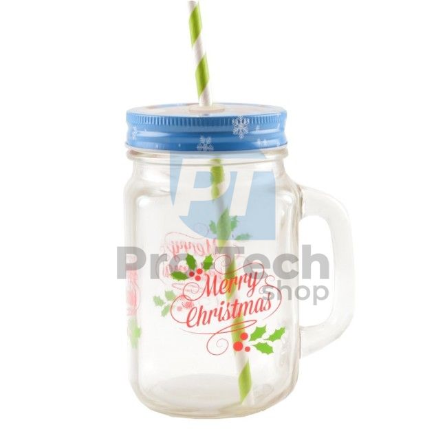 Cup with lid and straw Merry Christmas 450ml 52691