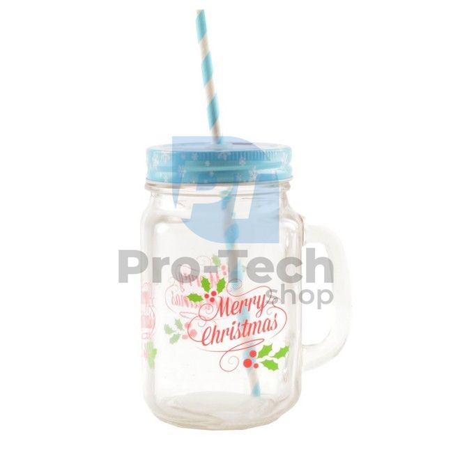 Cup with lid and straw Merry Christmas 450ml 52715