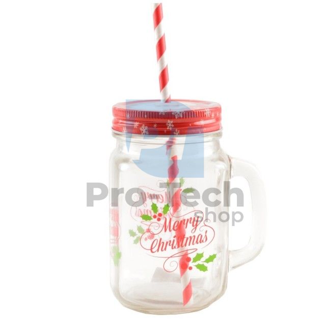 Cup with lid and straw Merry Christmas 450ml 52919