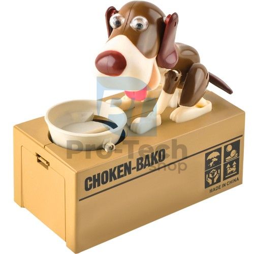 Battery-powered cash box - brown dog 22470 75993