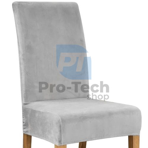 Chair cover - grey velvet Ruhhy 22979 75999