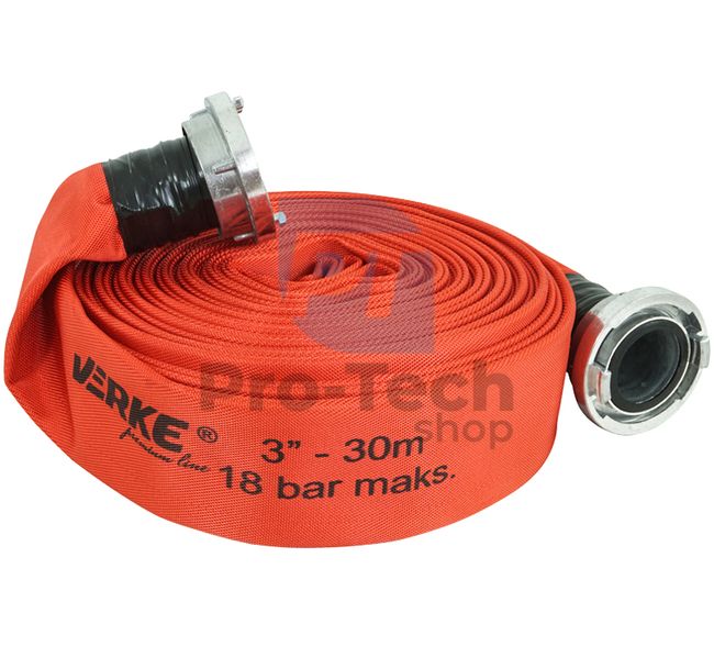 Fire hose with 3" 30m end 18bar Premium 15258