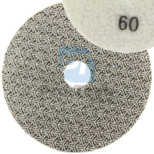 Galvanized diamond grinding wheel for Velcro 100mm P60 40014