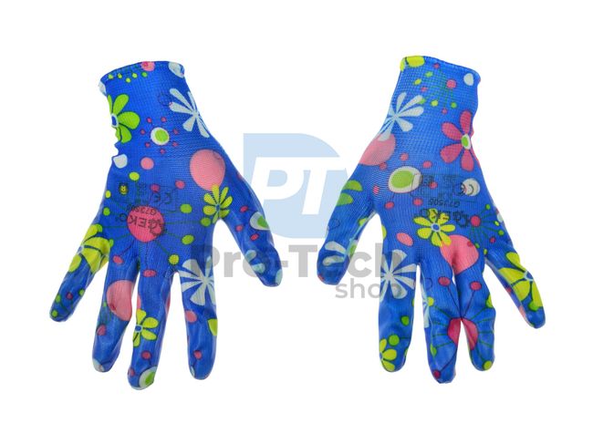 Ladies work gloves floral 8" 09832