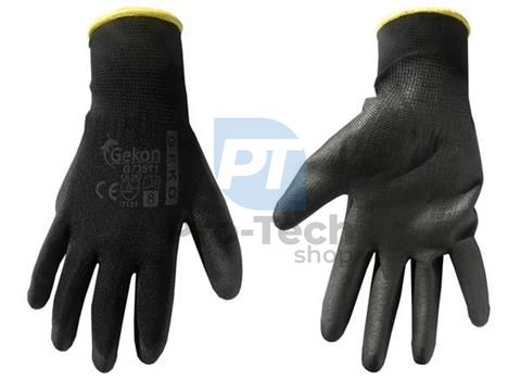 Work Gloves PU 8" Black 06579