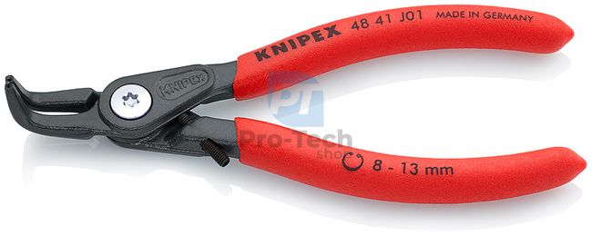 Precision circlip pliers 130 mm with 0.9 mm tips bent KNIPEX 08057