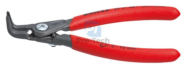 Precision circlip pliers 130mm with tips 0,90mm offset with cut size 3-10mm KNIPEX 13241