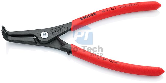 Precise circlip pliers 210 mm with bent jaws KNIPEX 08086