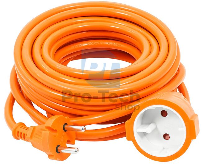 Extension cable 10m 2x1mm 1 x socket 40675