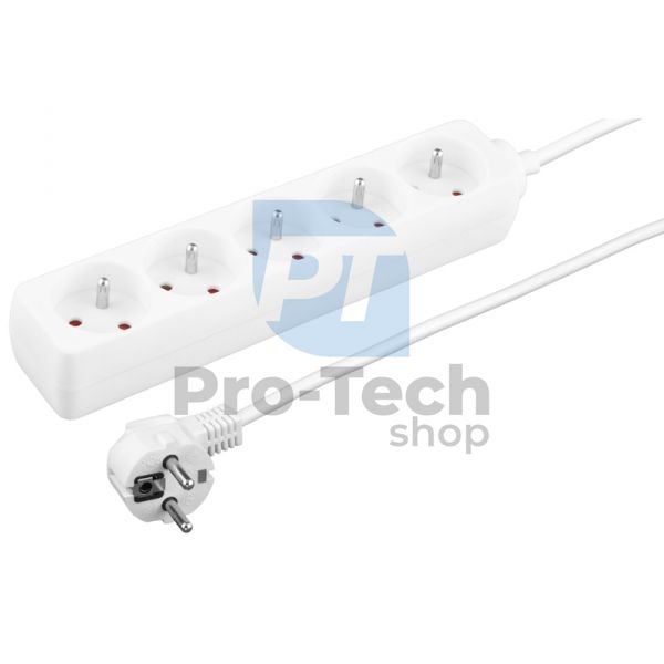 Extension cable 1.5m, 5 x socket, white 73372