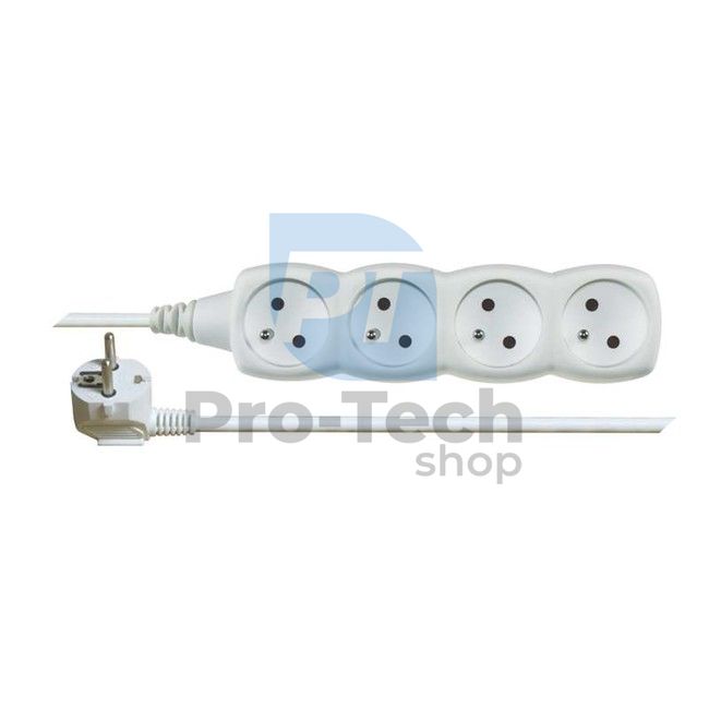 Extension cable - 4 sockets, 2m, white 70548