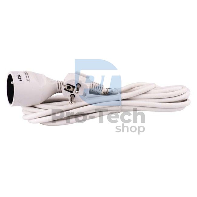 Extension cable - connector, 5m, white 70775