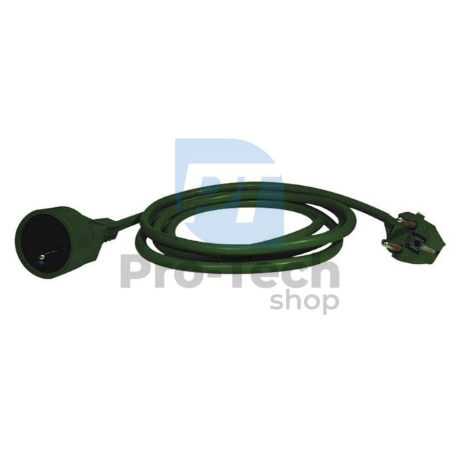 Extension lead - connector, 5m, green 71243