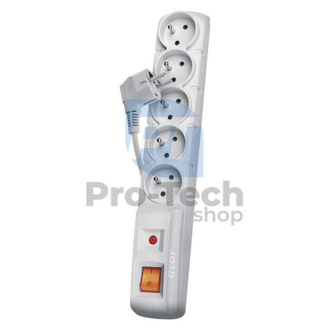 Surge protector - 5 sockets, 5m, grey 70956