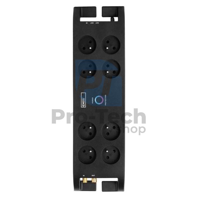 EMOS surge protector - 8 sockets, 3m, black 71945