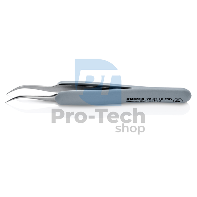 Precision tweezers with rubber handle ESD 122mm KNIPEX 60049