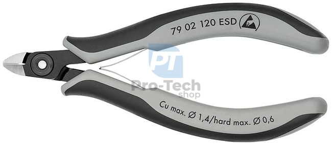 Precision side drill pliers for electronics ESD 120mm KNIPEX 13385